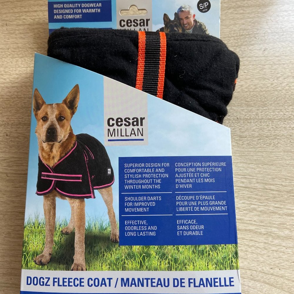 CESAR MILLAN BRAND NEW Fleece coat for DOG Size:SP